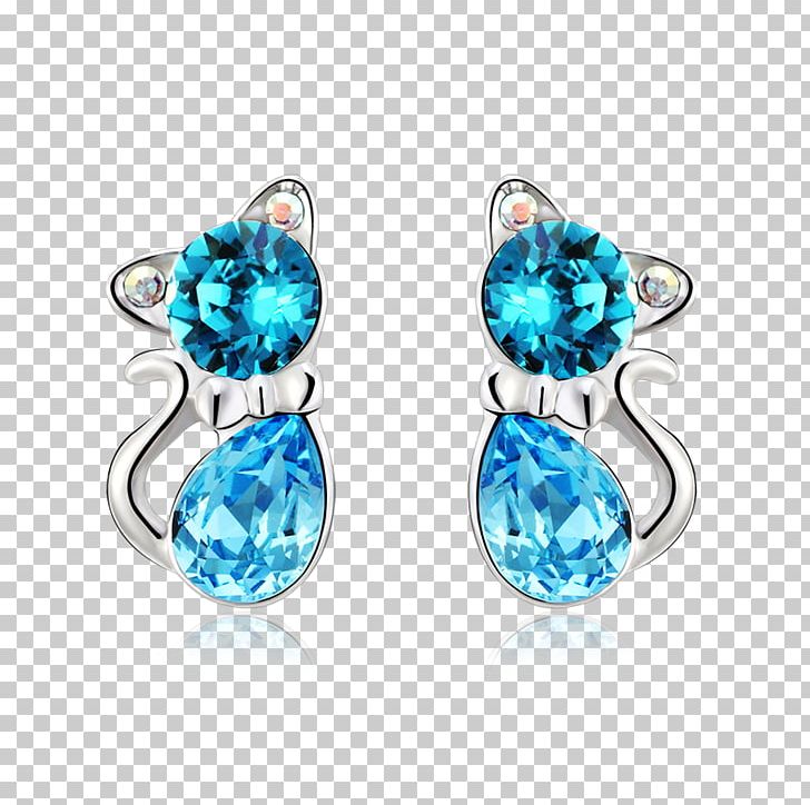 Turquoise Earring Body Jewellery Silver PNG, Clipart, Aqua, Blue, Body Jewellery, Body Jewelry, Crystal Free PNG Download