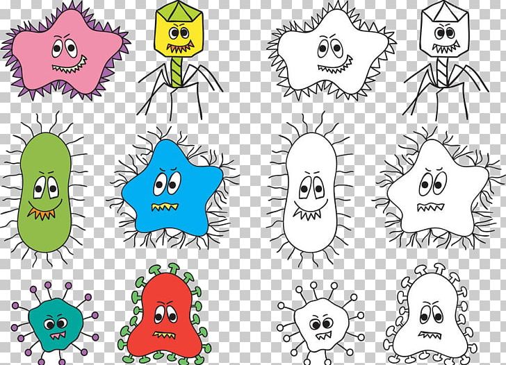Bacteria Drawing Virus PNG, Clipart, Ants, Ants Material, Area, Cartoon Character, Cartoon Cloud Free PNG Download