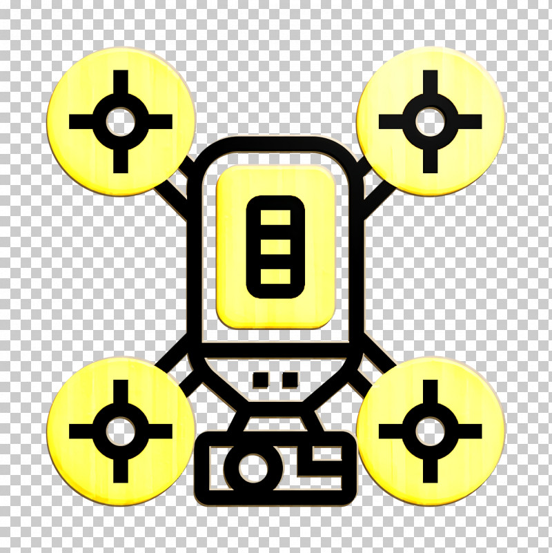 Artificial Intelligence Icon Drone Icon PNG, Clipart, Artificial Intelligence Icon, Drone Icon, Line, Symbol, Yellow Free PNG Download