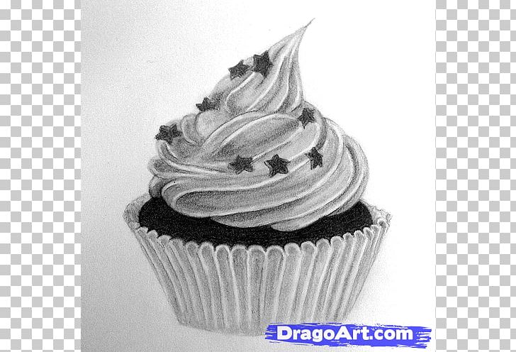 Cupcake Drawing How-to Pencil PNG, Clipart, Black And White, Buttercream, Cake, Cake Decorating, Colored Pencil Free PNG Download
