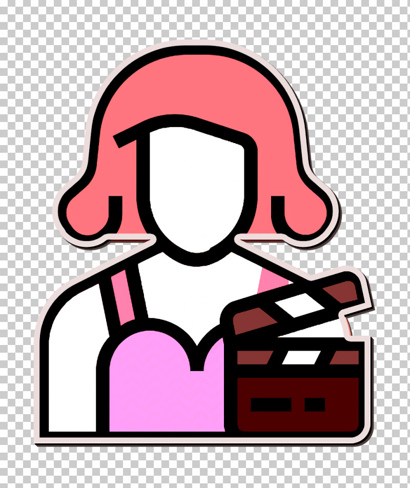 Actress Icon Jobs And Occupations Icon PNG, Clipart, Actress Icon, Jobs And Occupations Icon, Line, Line Art, Pink Free PNG Download