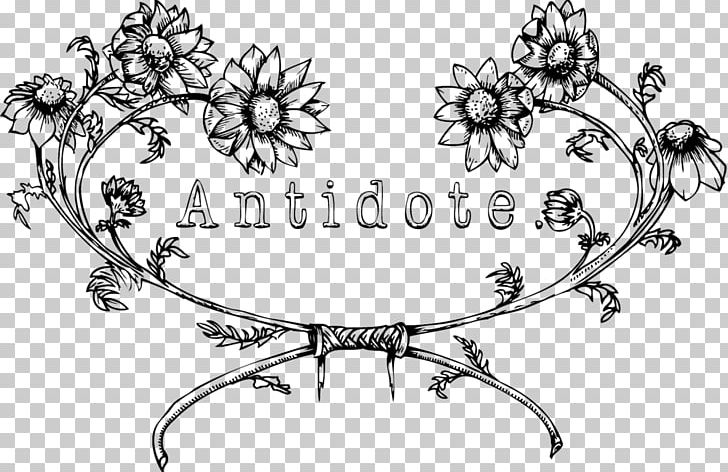Antidote Apothecary + Tea Bar Floral Design Art Alternative Health Services ANTIDOTE STORE PNG, Clipart, Alternative Health Services, Art, Artwork, Black And White, Body Jewelry Free PNG Download