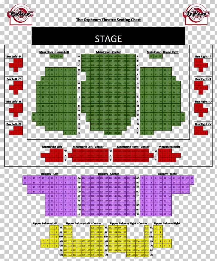 Orpheum Theatre Minneapolis Seat Map | Elcho Table