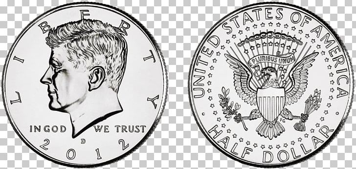 Kennedy Half Dollar United States Dollar Dollar Coin Penny PNG, Clipart, Black And White, Canadian Dollar, Cent, Circle, Coin Free PNG Download