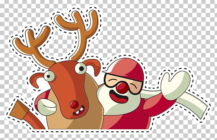Reindeer Santa Claus Christmas Ornament PNG, Clipart, Christmas Decoration, Christmas Frame, Christmas Lights, Christmas Vector, Deer Free PNG Download