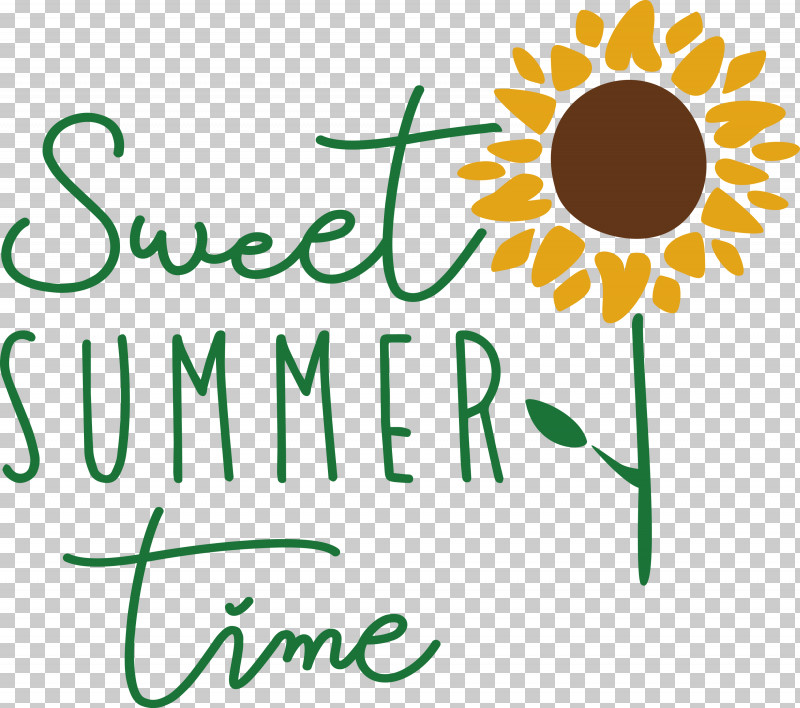 Sweet Summer Time Summer PNG, Clipart, Common Sunflower, Line, Logo, Painting, Summer Free PNG Download