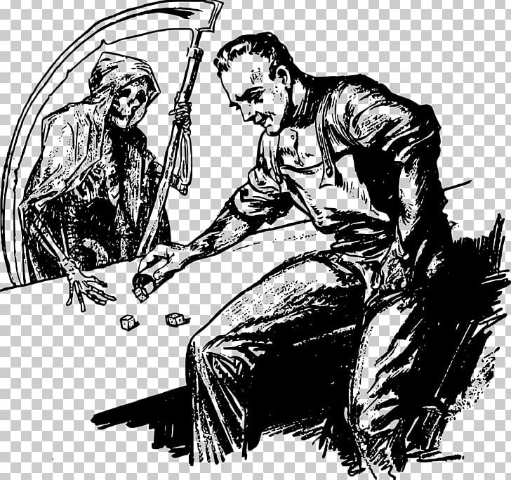 Death Gambling Game PNG, Clipart, Art, Black And White, Cartoon, Casino, Comics Artist Free PNG Download