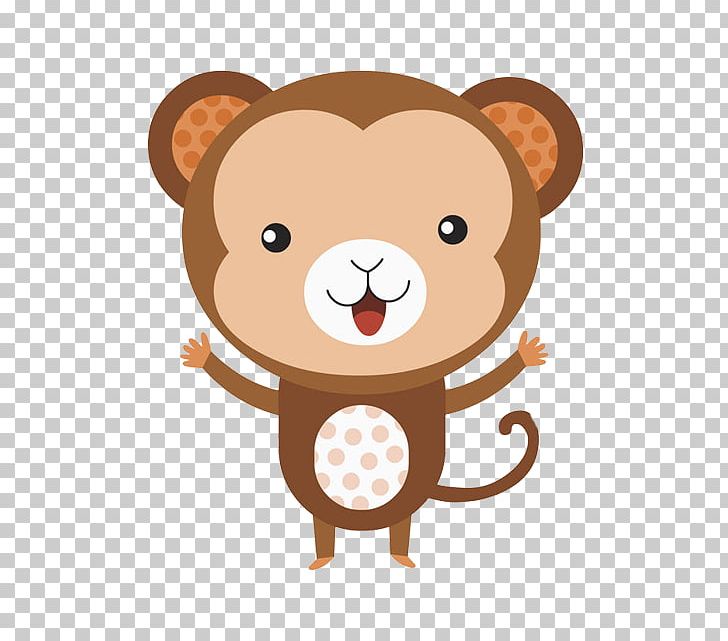 Monkey Gratis Euclidean PNG, Clipart, Animals, Bear, Brown, Carnivoran, Cartoon Free PNG Download