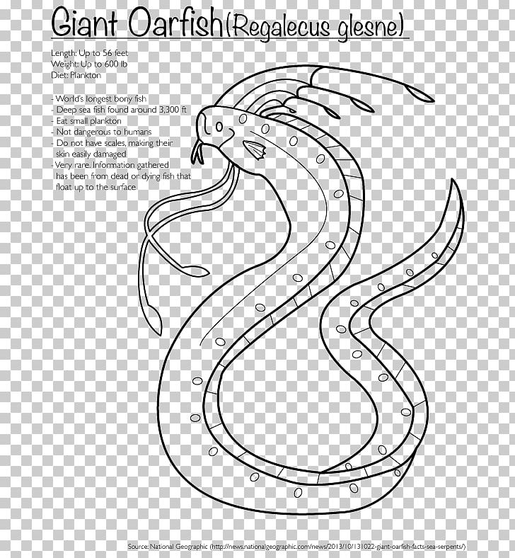 Giant Oarfish Coloring Book Drawing Bony Fishes Animals That Hibernate PNG, Clipart, Animal, Animals That Hibernate, Area, Art, Black And White Free PNG Download