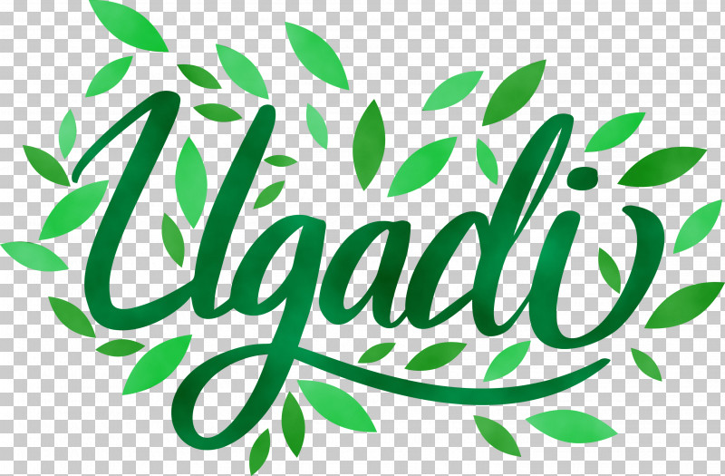 Green Text Leaf Font Plant PNG, Clipart, Green, Hindu New Year, Leaf, Logo, Paint Free PNG Download