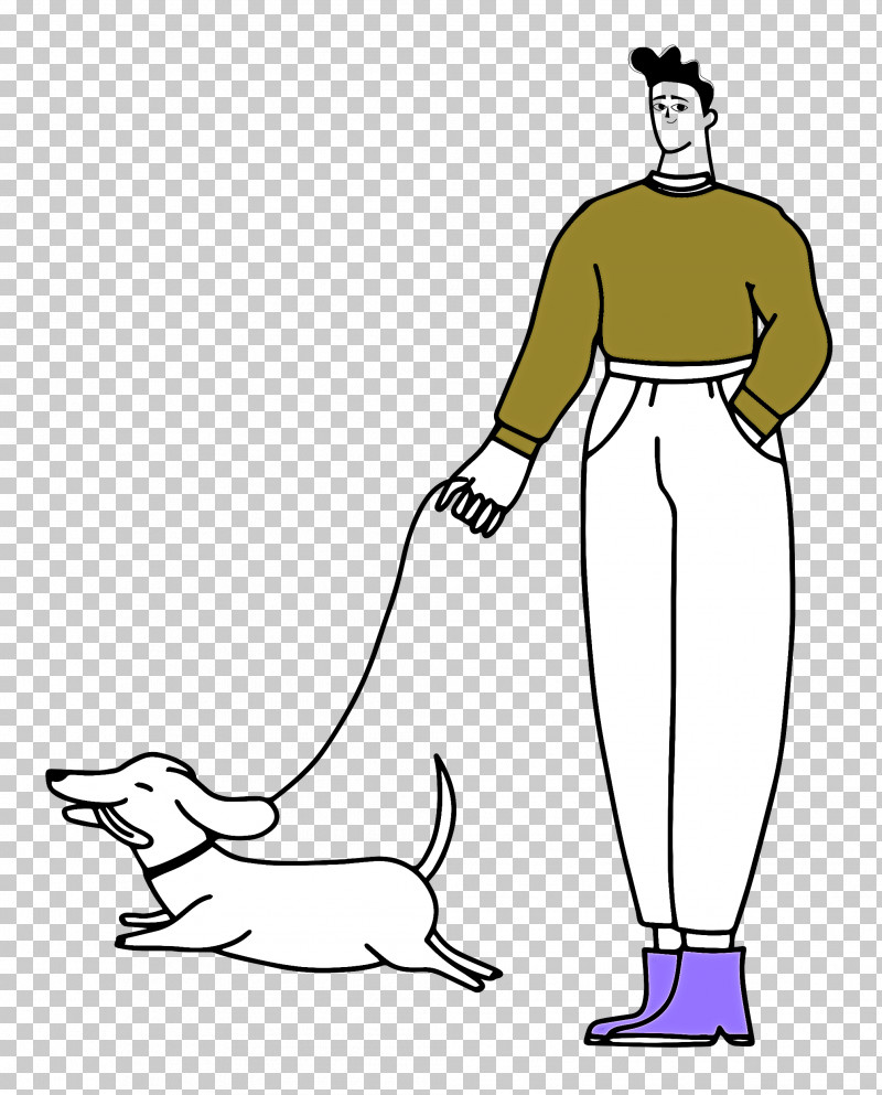 Walking The Dog PNG, Clipart, Clothing, Dog, Joint, Line Art, Shoe Free PNG Download