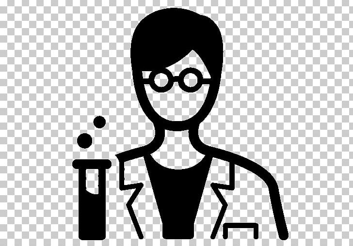 scientist icon black and white