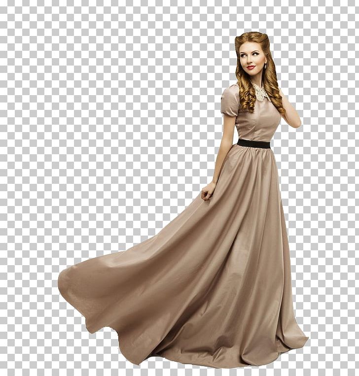 Dress Evening Gown Stock Photography Model PNG, Clipart, Beige, Brown, Cartoon, Clothing, Fashion Free PNG Download