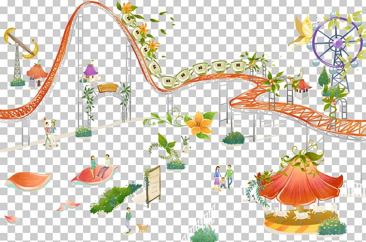 Amusement Park Roller Coaster Illustration PNG, Clipart, Amusement, Amusement Park Silhouette, Cartoon, Coaster, Come Free PNG Download
