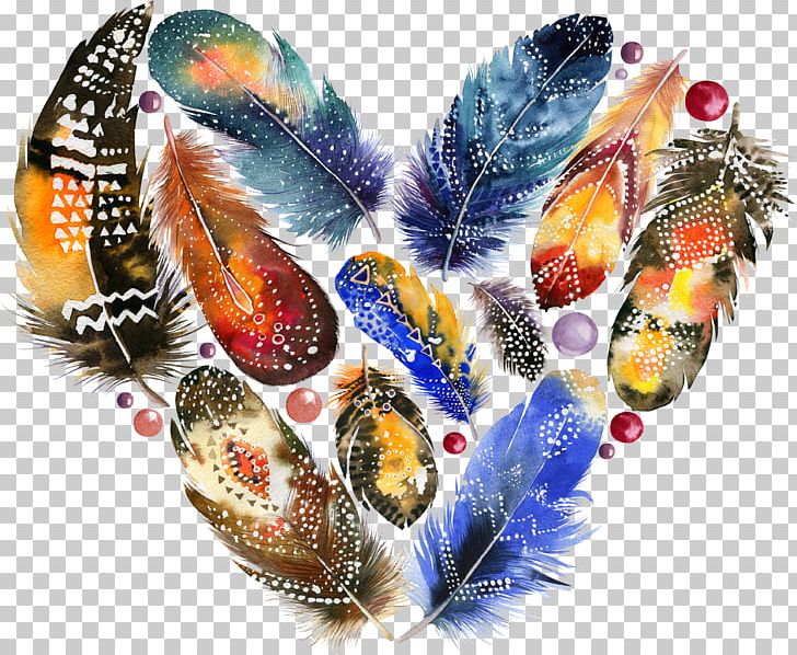 Boho-chic Stock Photography Feather Watercolor Painting Illustration PNG, Clipart, Animals, Art, Bohemianism, Bohemian Style, Bohochic Free PNG Download