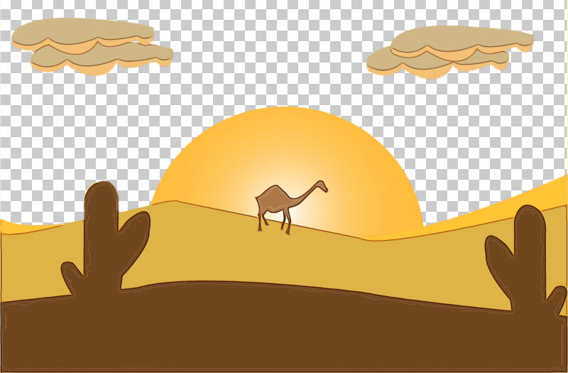 Camels Cartoon Landscape Ecoregion Yellow PNG, Clipart, Camels, Cartoon, Computer, Ecoregion, Landscape Free PNG Download
