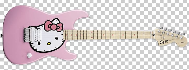 Hello Kitty Stratocaster Electric Guitar Squier PNG, Clipart, Acoustic Electric Guitar, Guitar Accessory, Hello Kitty, Musical Instrument Accessory, Musical Instruments Free PNG Download