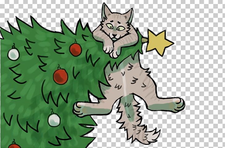 Cat Christmas Tree Spruce Christmas Ornament PNG, Clipart, Animals, Art, Canidae, Carnivoran, Cartoon Free PNG Download