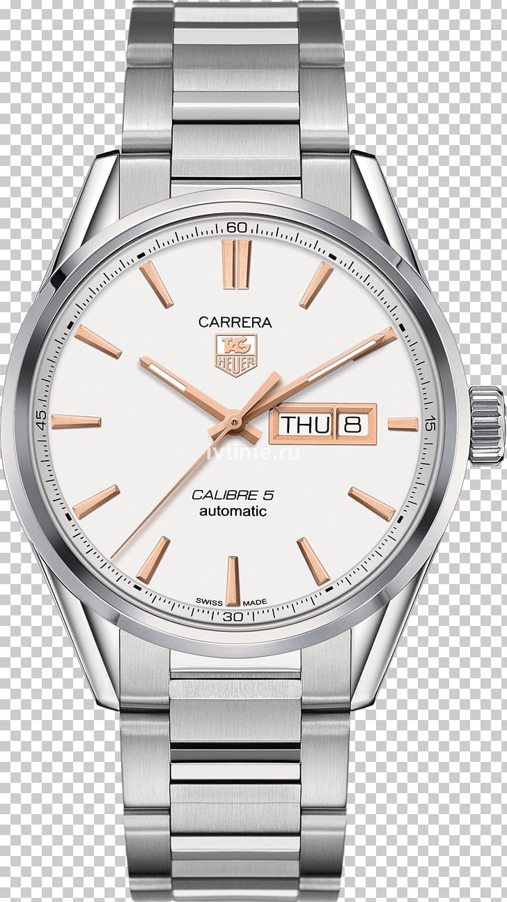TAG Heuer Carrera Calibre 5 Day-Date Automatic Watch PNG, Clipart, Accessories, Brand, Carrera, Chronograph, Metal Free PNG Download