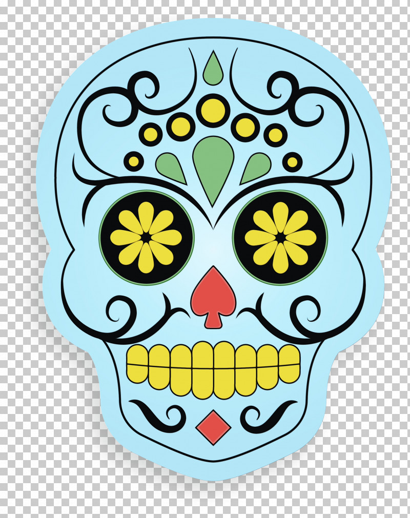 Yellow Flower Meter PNG, Clipart, Flower, Meter, Mexico, Paint, Skull Free PNG Download