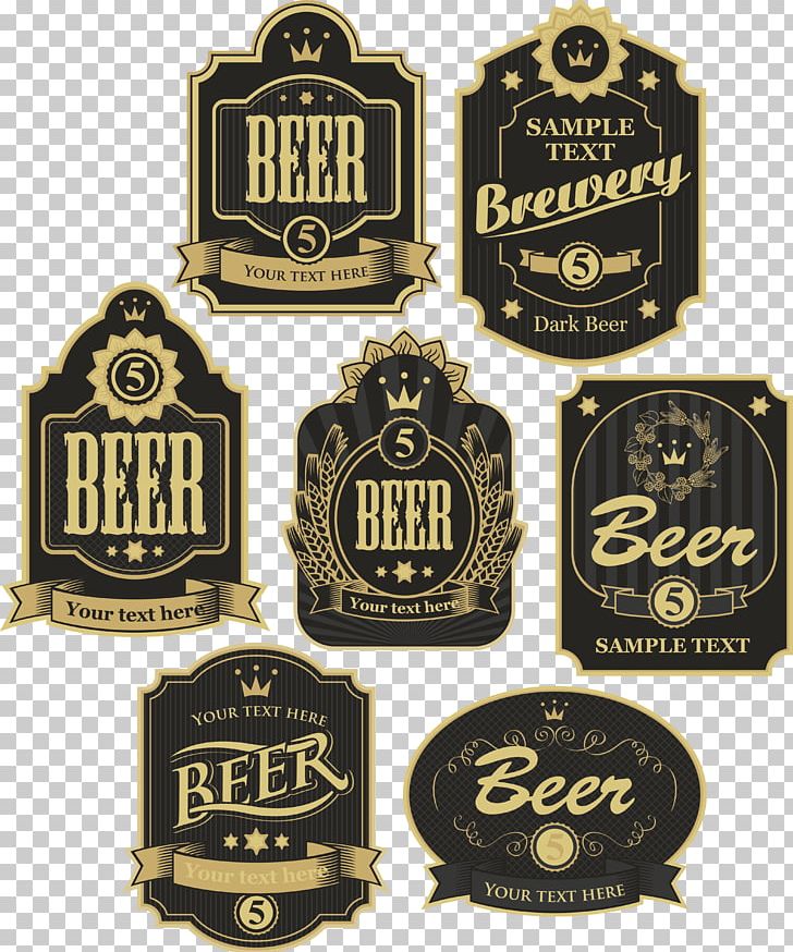 Beer Label Sticker Vintage PNG, Clipart, Adobe Icons Vector, Beer, Beer Glass, Beer Icon, Black Free PNG Download