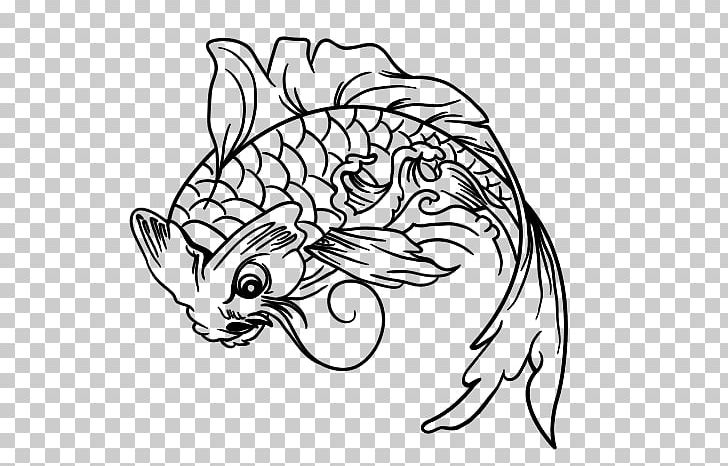 Koi Pond Fish Drawing Coloring Book PNG, Clipart, Black, Black And White, Carnivoran, Carp, Cat Like Mammal Free PNG Download