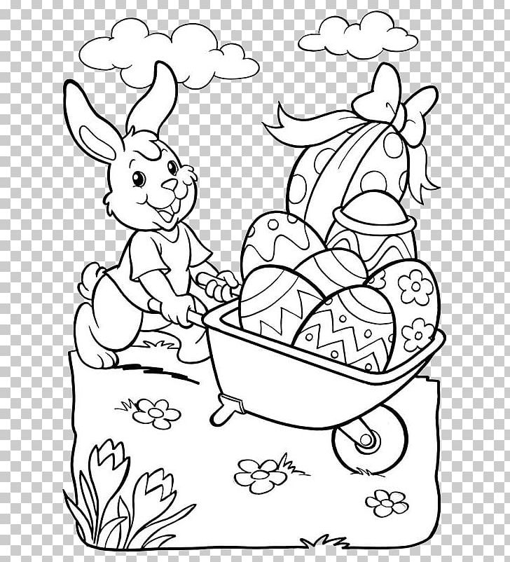 Easter Bunny Drawing Coloring Book PNG, Clipart, Ausmalbild, Black And White, Cartoon, Child, Coloring Book Free PNG Download