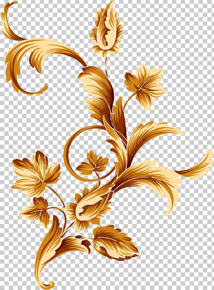 gold floral pattern