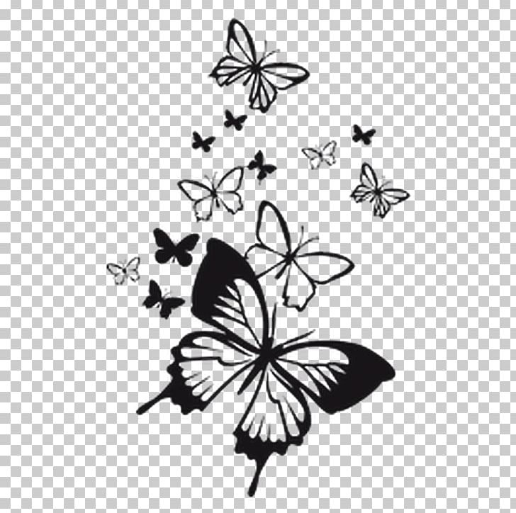 Wall Decal Bumper Sticker Paper PNG, Clipart, Black, Branch, Brush Footed Butterfly, Bumper Sticker, Child Free PNG Download