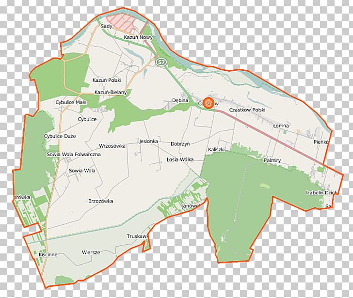 Palmiry Kazuń Nowy Cybulice Małe Małocice Sowia Wola PNG, Clipart, Area, Ecoregion, Land Lot, Map, Maps Free PNG Download