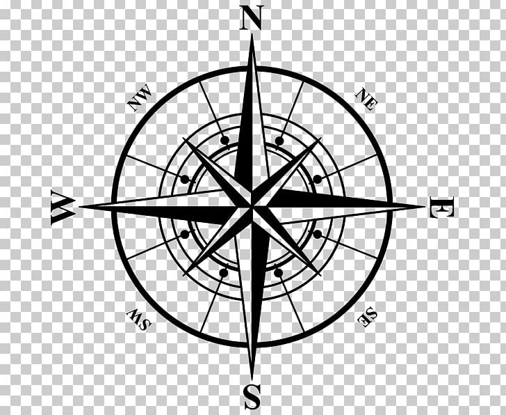 Compass Rose PNG, Clipart, Angle, Area, Artwork, Black And White, Cardinal Direction Free PNG Download