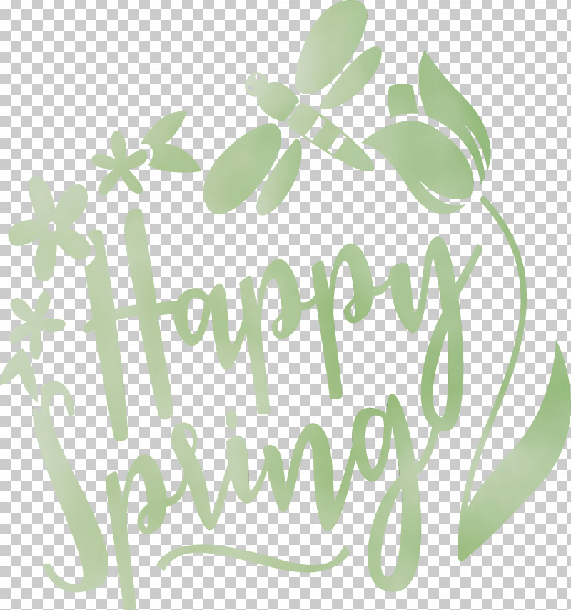 Leaf Green Text Font Plant PNG, Clipart, Calligraphy, Flower, Green, Hello Spring, Leaf Free PNG Download