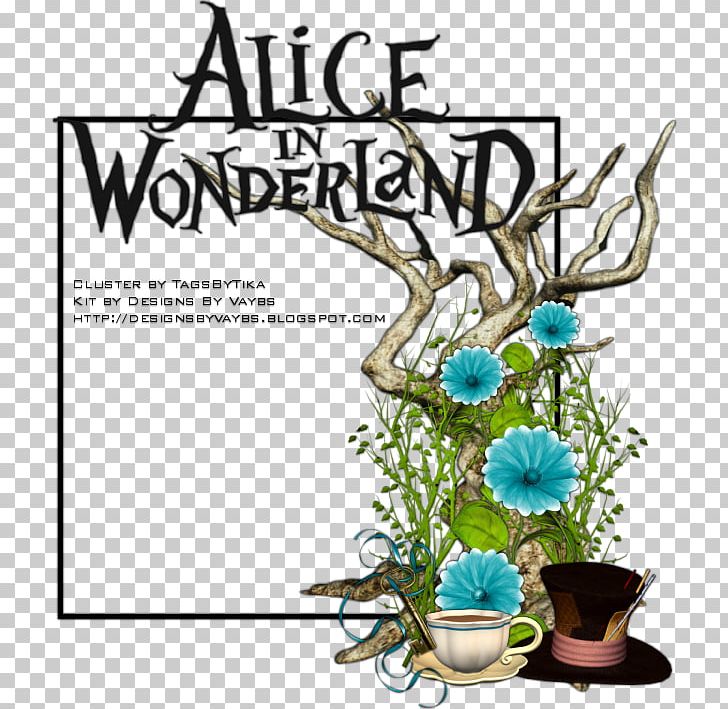 Floral Design Art Flowering Plant Font PNG, Clipart, Alice In Wonderland Frame, Art, Artwork, Branch, Flora Free PNG Download