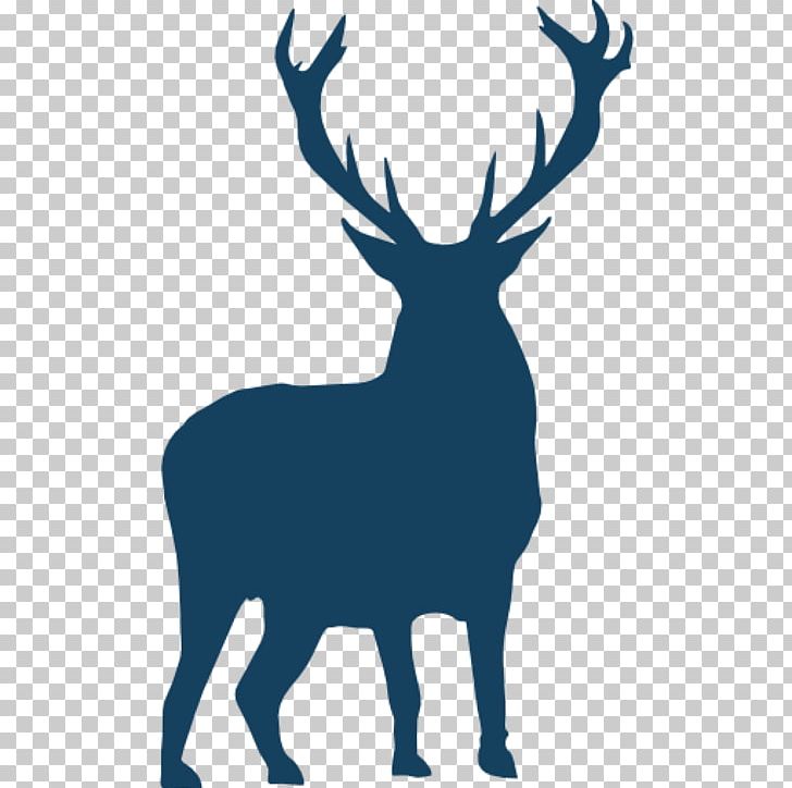Red Deer Silhouette PNG, Clipart, Animal, Animals, Antler, Black And White, Deer Free PNG Download