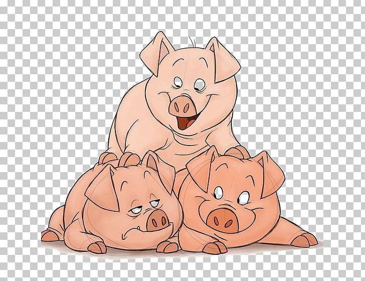 Domestic Pig Dog Cartoon Illustration PNG, Clipart, Animals, Carnivoran, Cartoon Pig, Child, Cute Free PNG Download