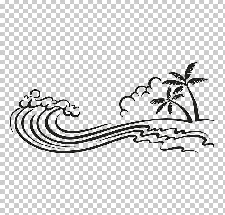 Hawaii Computer Icons Wall Decal PNG, Clipart, Area, Art, Beach, Black, Black And White Free PNG Download