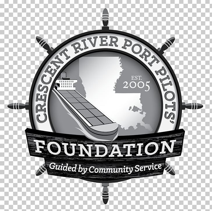 Logo Crescent River Port Pilots Brand Grayscale PNG, Clipart, Black, Black And White, Brand, Color, Email Free PNG Download