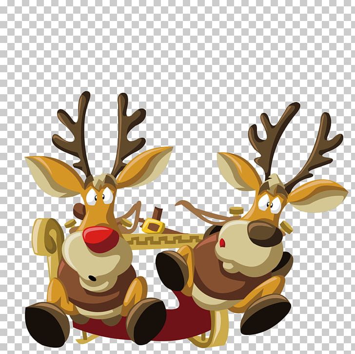 Santa Claus Rudolph Reindeer Christmas Sticker PNG, Clipart, Animals, Antler, Brand, Christmas, Christmas Deer Free PNG Download
