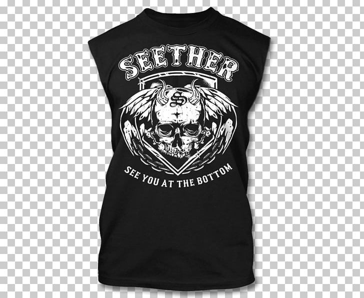 T-shirt Sleeveless Shirt Seether PNG, Clipart, Black, Brand, Clothing, Gilets, Logo Free PNG Download