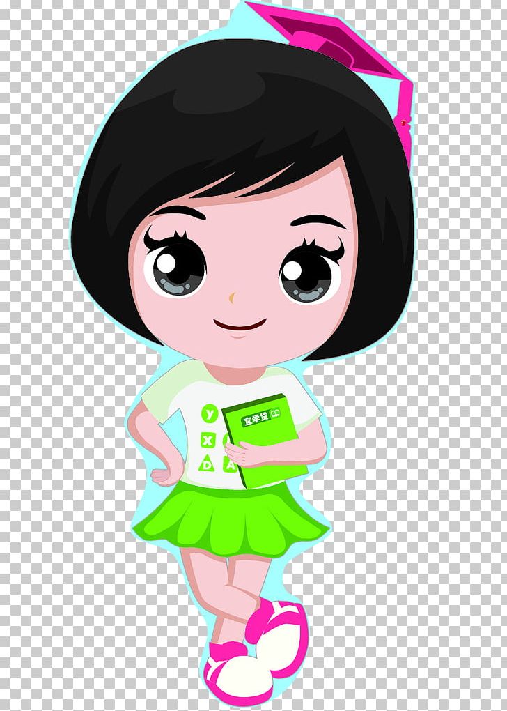 Cartoon Illustration PNG, Clipart, Baby Girl, Beautiful, Beauty, Black Hair, Boy Free PNG Download
