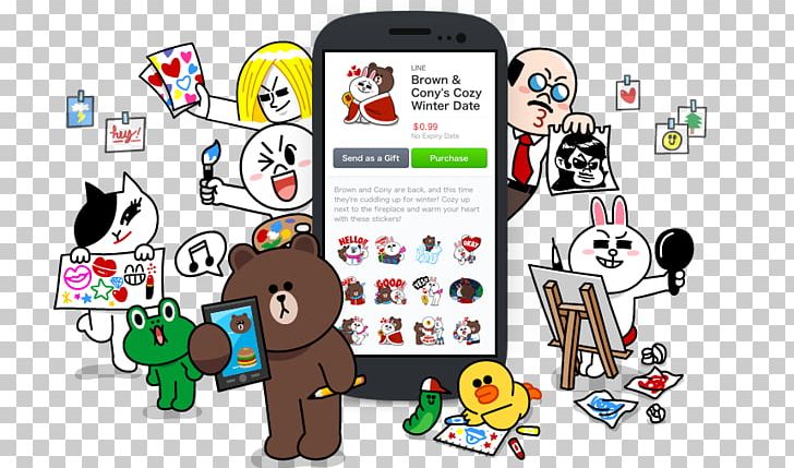 Sticker Line Friends Sales Messaging Apps PNG, Clipart, Art, Cartoon, Communication, Creator, Fiction Free PNG Download