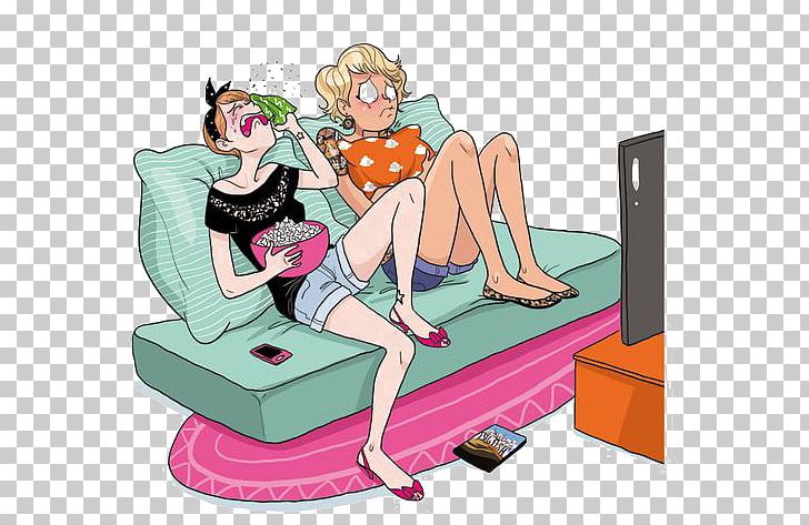 Cartoon Television PNG, Clipart, Anime, Apartment House, Art, Cartoon Girl, Couch Free PNG Download