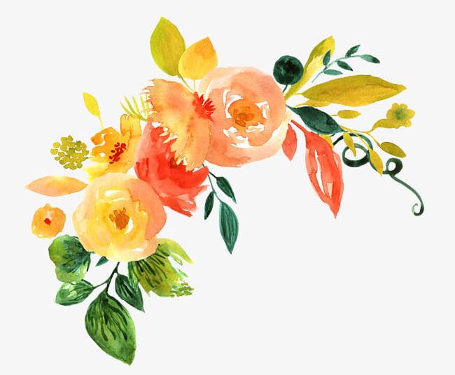 Hand Painted Watercolor Flower Decoration Pattern PNG, Clipart, Backgrounds, Bright, Decora, Decoration Clipart, Decorative Free PNG Download