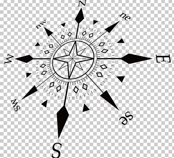 North Star Euclidean PNG, Clipart, Area, Arrow, Black And White, Bra, Compass Free PNG Download