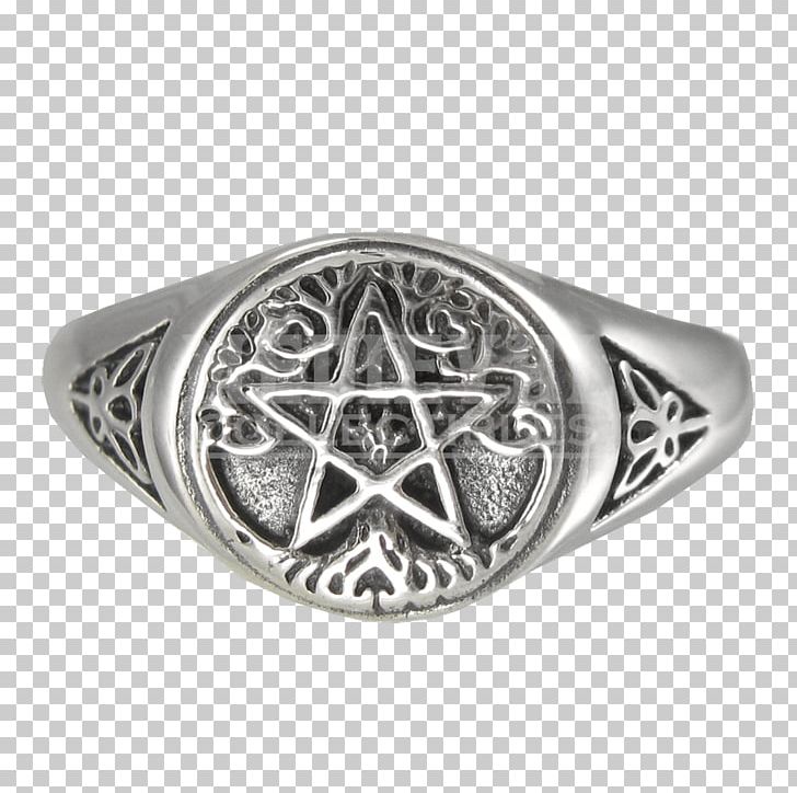Ring Silver Wicca Pentagram Pentacle PNG, Clipart, Bling Bling, Body Jewelry, Celtic Cross, Celtic Knot, Celtic Polytheism Free PNG Download