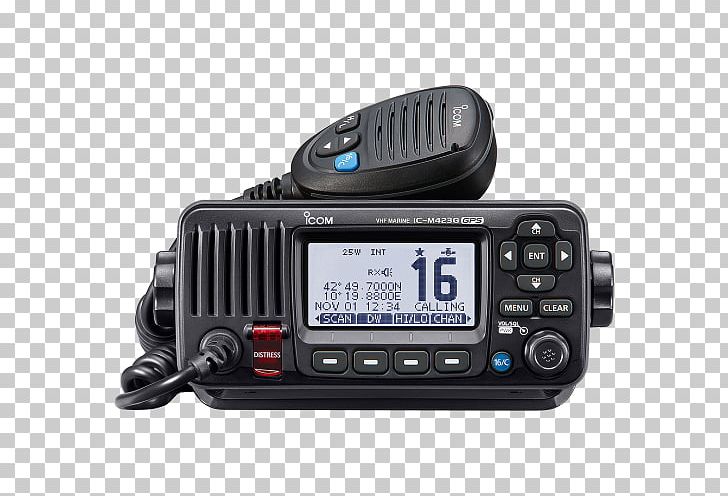 Marine VHF Radio Digital Selective Calling Icom Incorporated Very High Frequency Transceiver PNG, Clipart, Aerials, Audio Receiver, Communication Device, Electronic Device, Electronics Free PNG Download