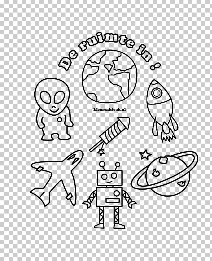 Drawing Kleurplaat Line Art Outer Space Coloring Book Png Clipart