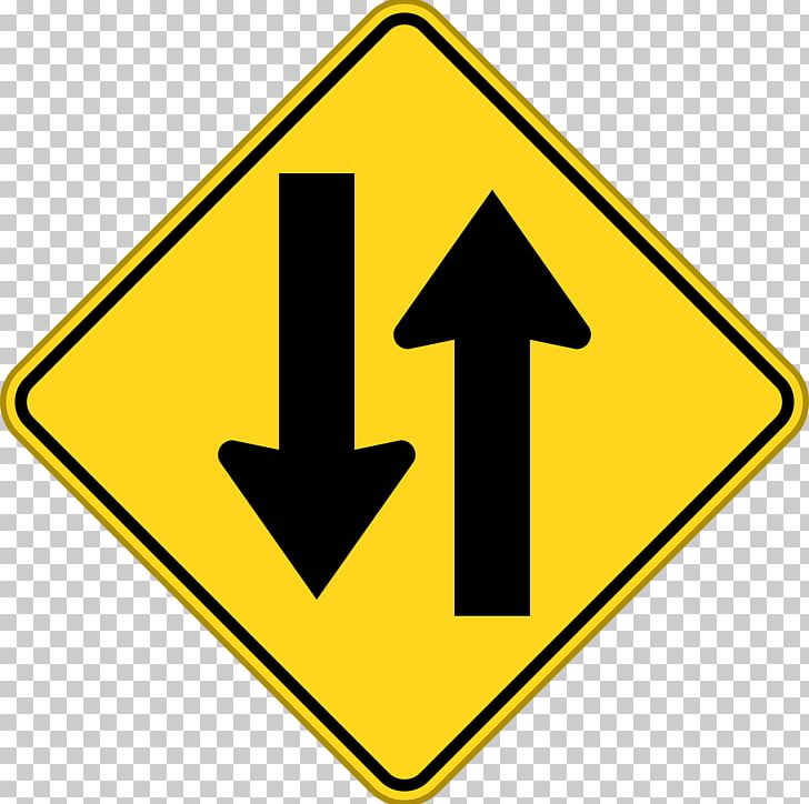 Traffic Sign Road Warning Sign One-way Traffic PNG, Clipart, Angle, Area, Carriageway, Driving, Highway Free PNG Download