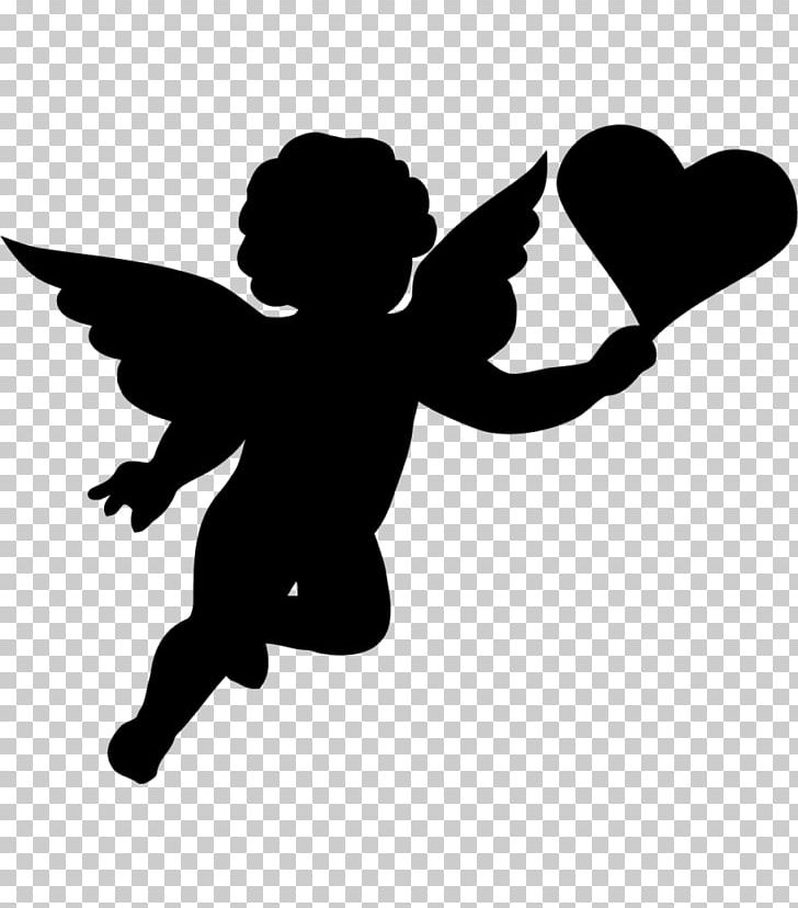 Cherub Cupid Silhouette PNG, Clipart, Angel Baby, Art, Art Angel, Black And White, Butterfly Free PNG Download