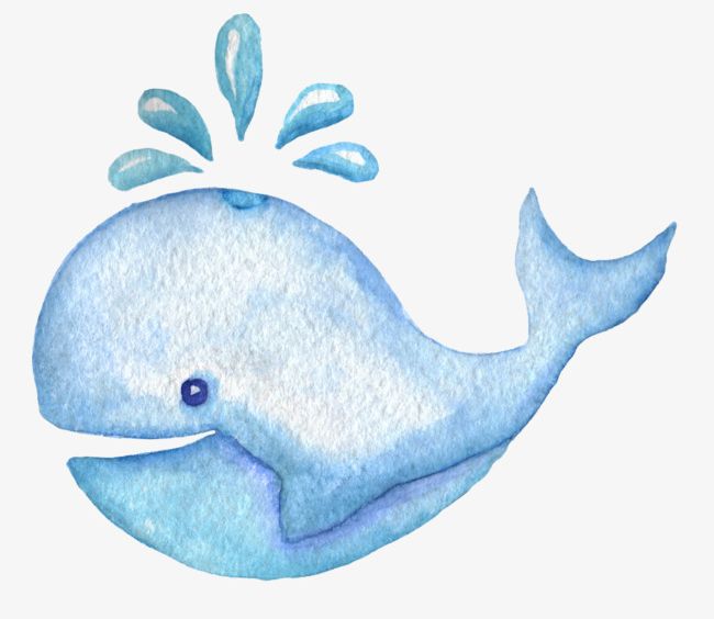 Blue Whale Spray Watercolor Material PNG, Clipart, Animal, Blue, Blue Clipart, Cute, Drawing Art Product Free PNG Download